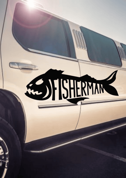 TeMaRo™ Vinyl Printing - Fisherman Decal (30x25cm)