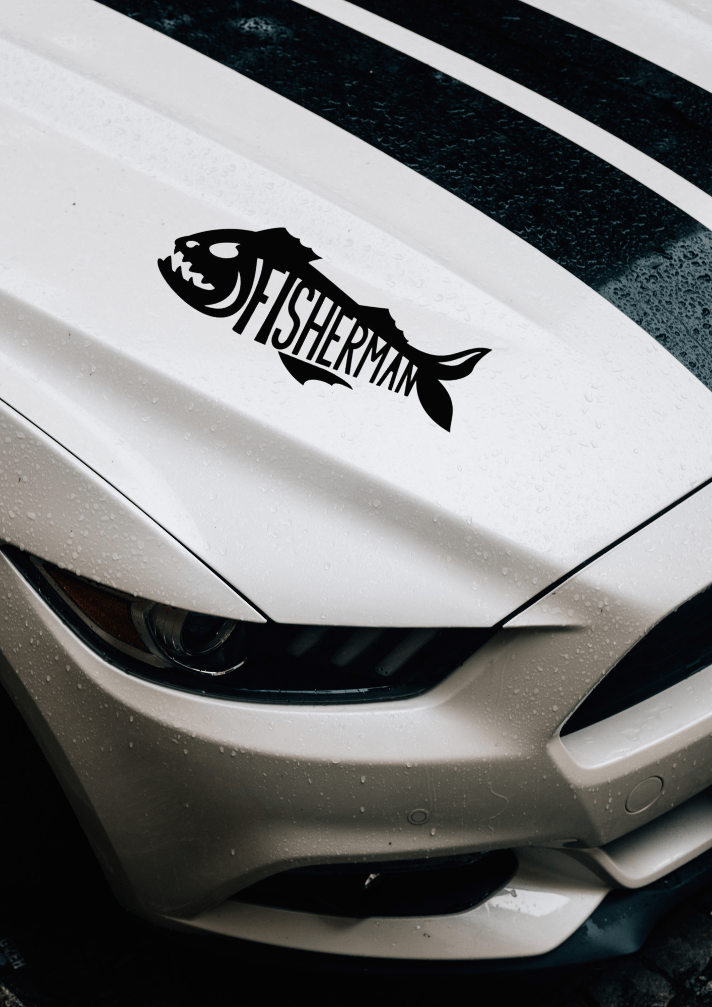 TeMaRo™ Vinyl Printing - Fisherman Decal (30x25cm)