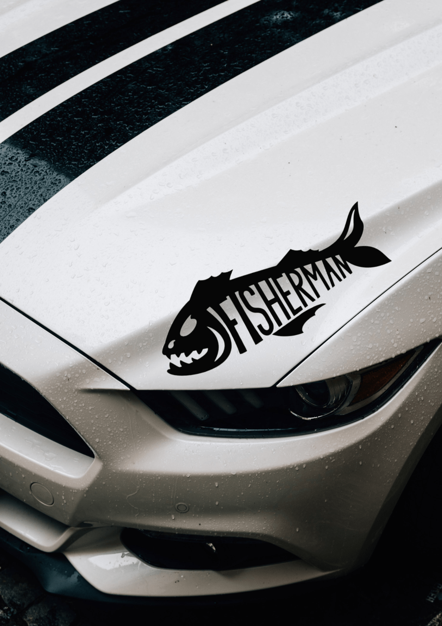 TeMaRo™ Vinyl Printing - Fisherman Decal (30x25cm)