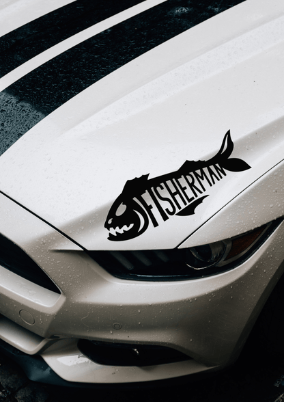 TeMaRo™ Vinyl Printing - Fisherman Decal (30x25cm)