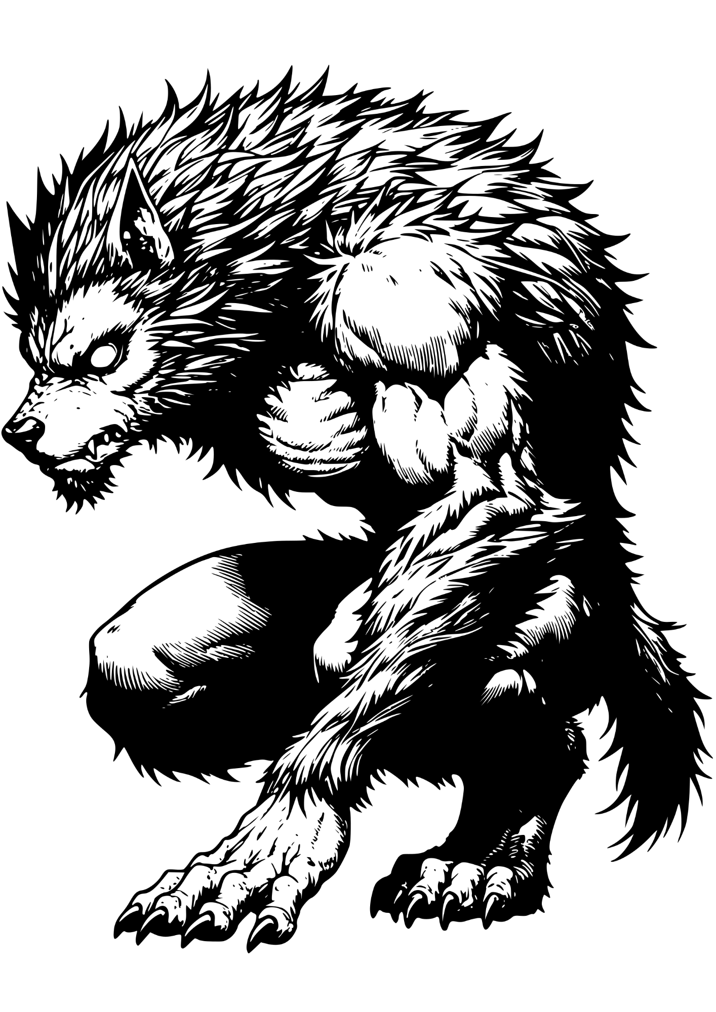 TeMaRo™ Werewolf Goth tattoos for guys