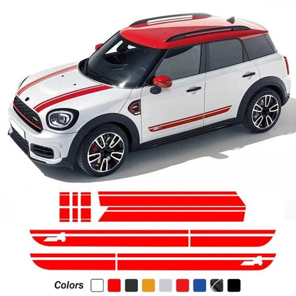 TeMaRo™ White Vinyl Stickers Near Me - Mini Cooper