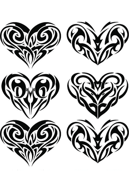 TeMaRo™ Women Leg Tattoo - Heart Tribal