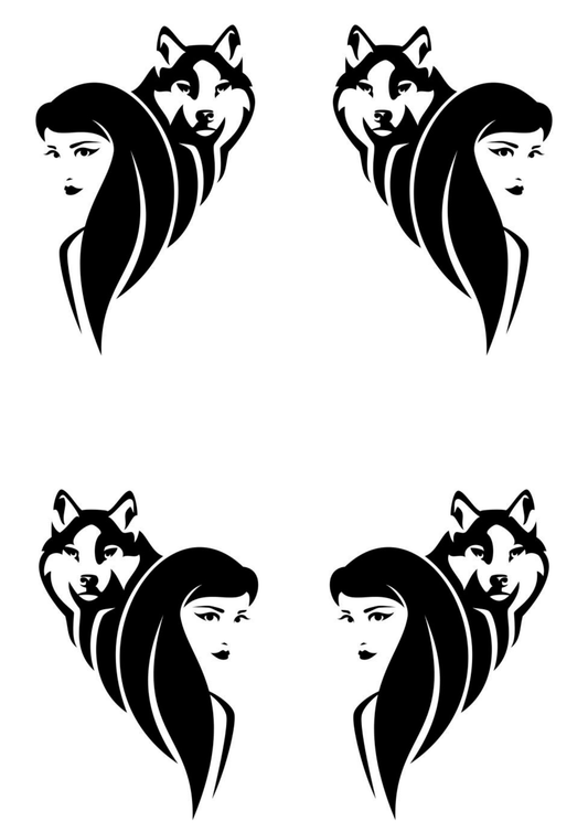 TeMaRo™ Women Tattoos for Back - Wolf