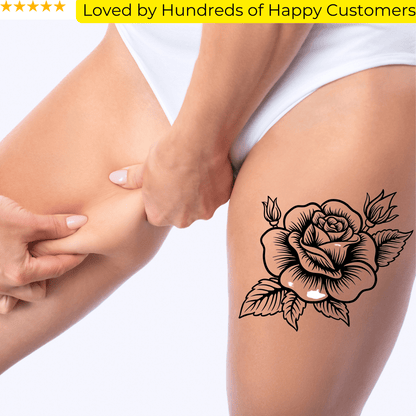 TeMaRo XQB057 Rose Tattoos Sticker