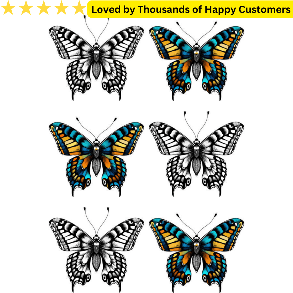 Temporary Butterfly Tattoo - Six Pack - TeMaRo™