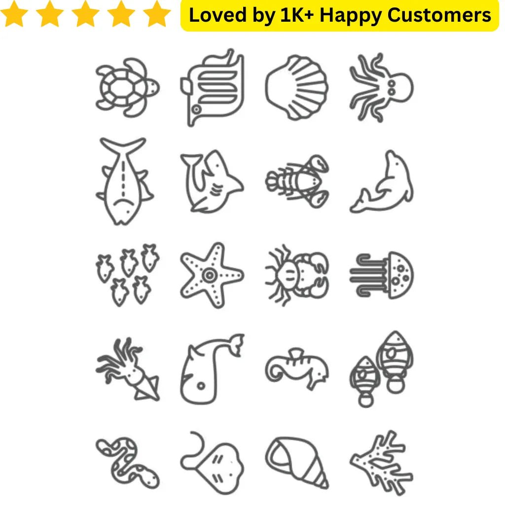 Temporary Tattoos for Kids - Ocean Life - TeMaRo™