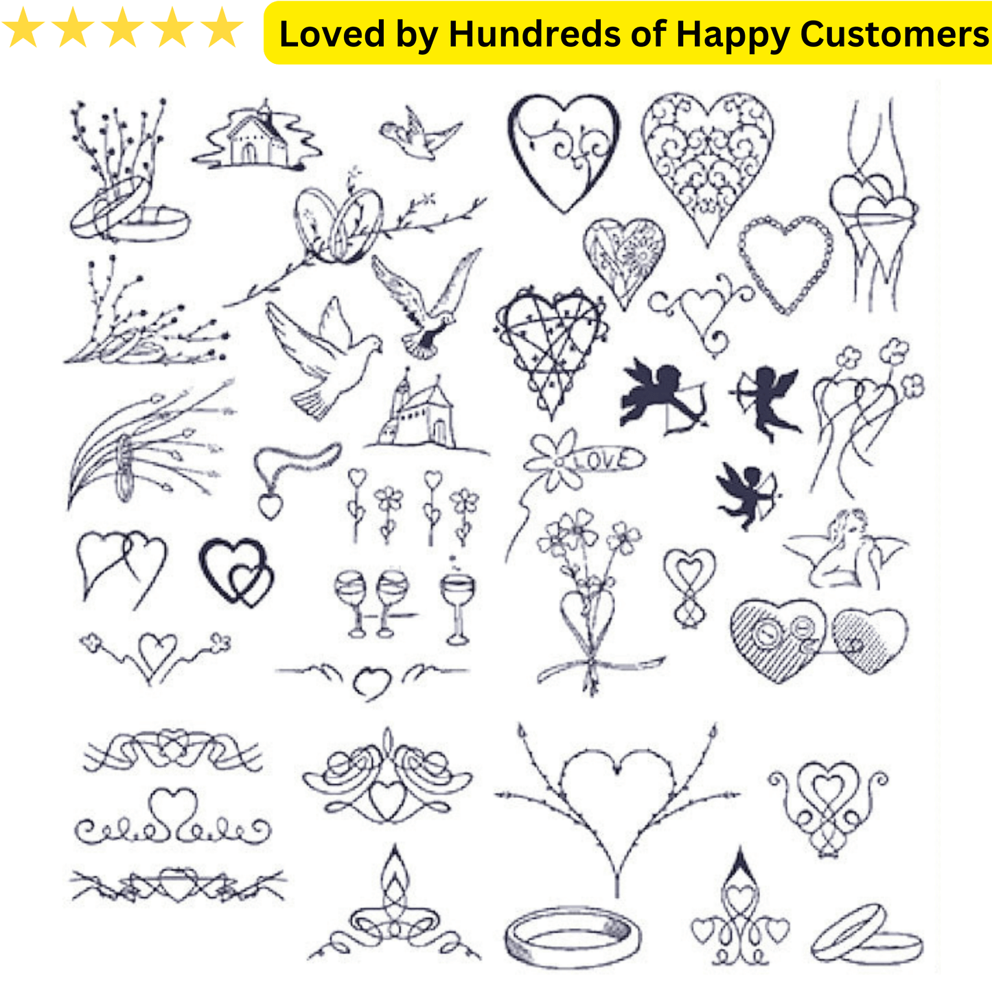 Wedding Tattoo Sheet