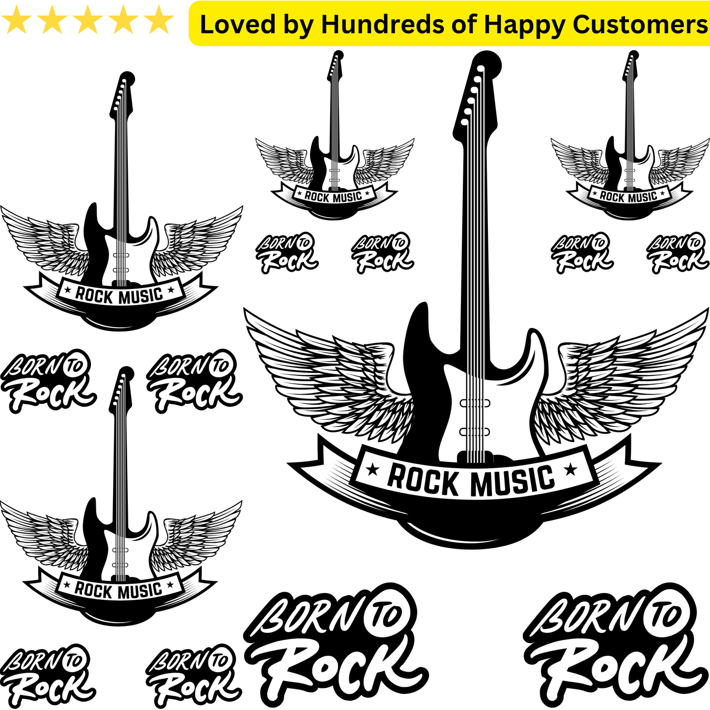 Long Live Rock and Roll Tattoo Stickers