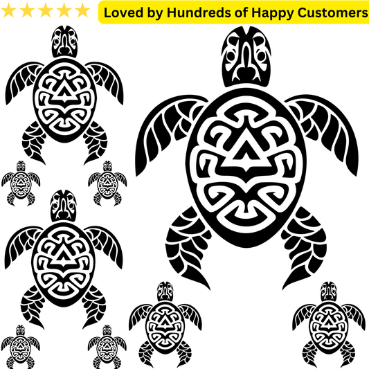 Turtle Tribal Tattoo Sticker