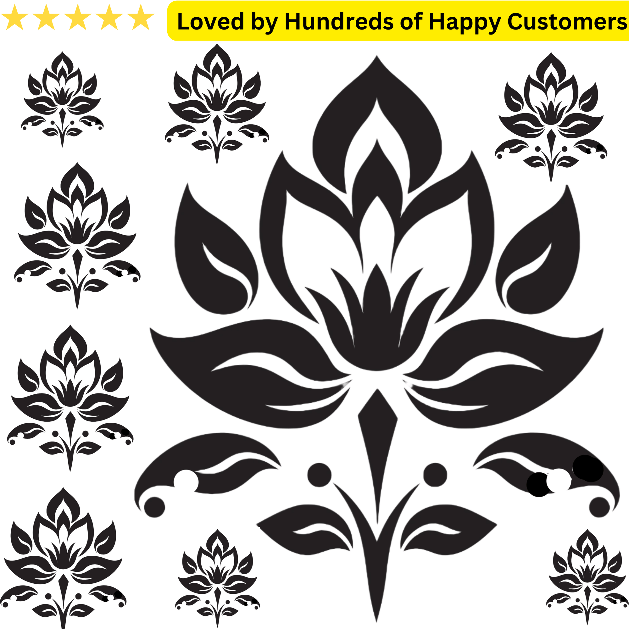 Floral Tribal Henna Stickers Near Me