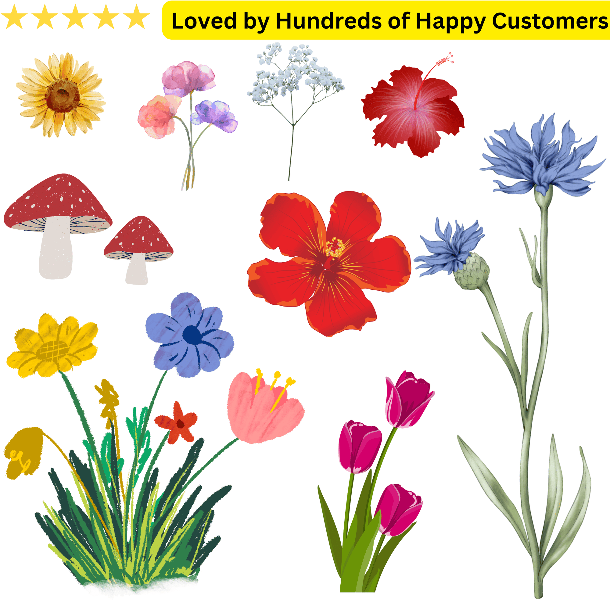 Flower Tattoo Stickers