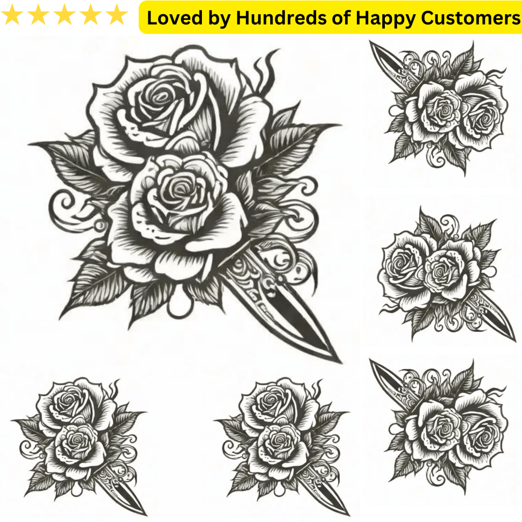 Three Roses Hand Tattoo for Men - TeMaRo™
