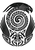 Tribal Tattoo Eagle - Non Permanent Design - TeMaRo™