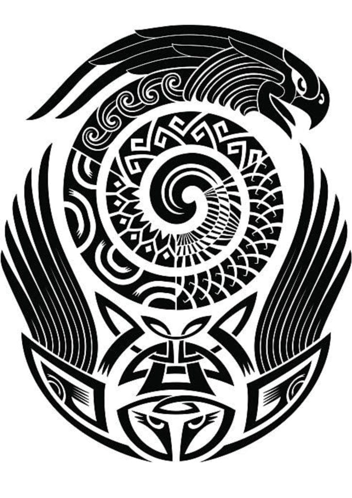 Tribal Tattoo Eagle - Non Permanent Design - TeMaRo™