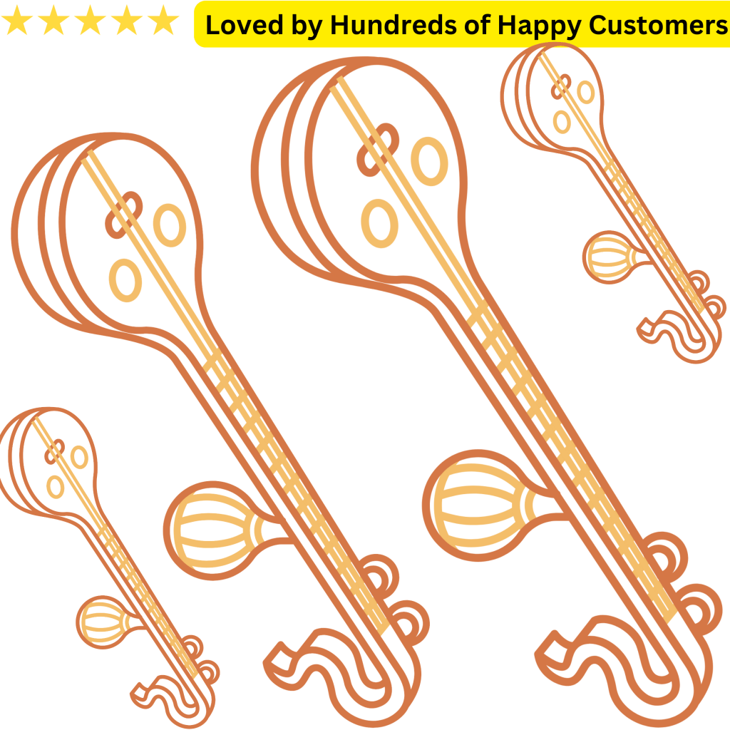 Veena String Instrument Tattoo Designs Female - TeMaRo™ 🇿🇦