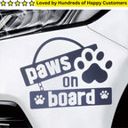 Vehicle Decals - Paws On Board (21X30cm)