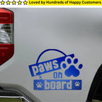 Vehicle Decals - Paws On Board (21X30cm)