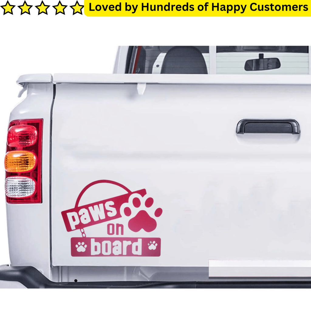 Vehicle Decals - Paws On Board (21X30cm) - TeMaRo™