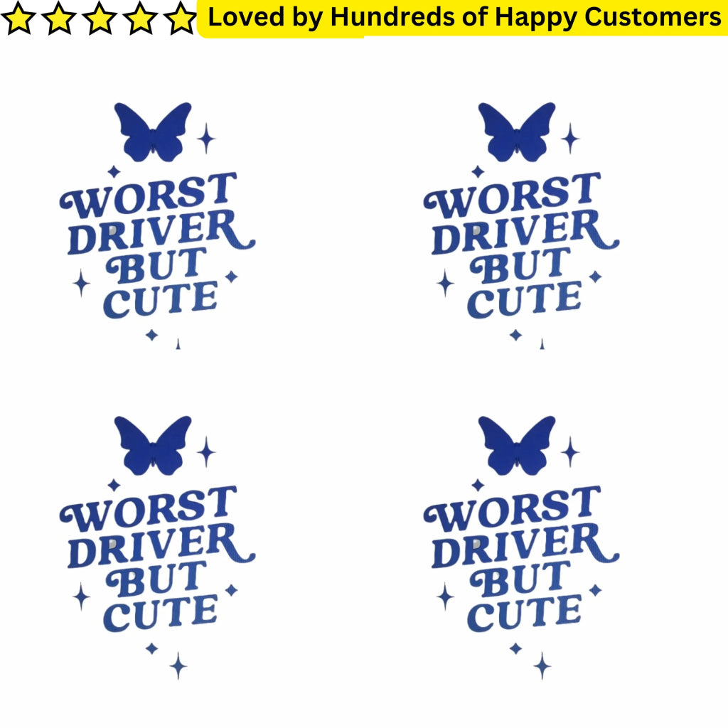 Vinyl Car Stickers South Africa - Worse Driver But Cute - TeMaRo™