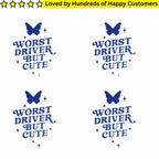 Vinyl Car Stickers South Africa - Worse Driver But Cute - TeMaRo™