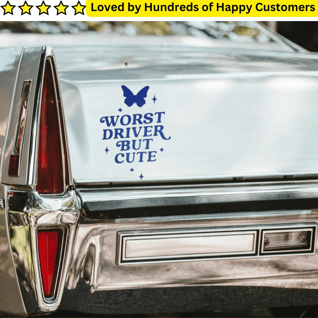 Vinyl Car Stickers South Africa - Worse Driver But Cute - TeMaRo™