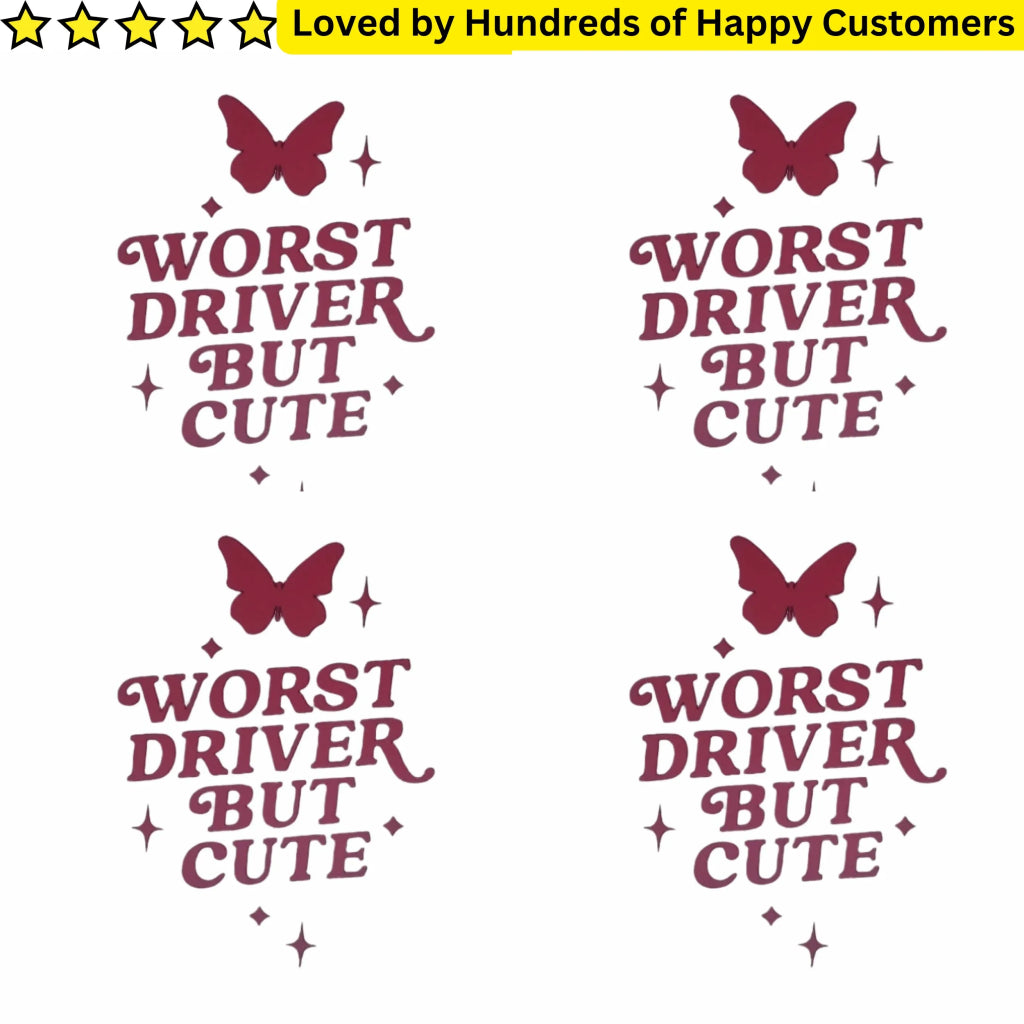 Vinyl Car Stickers South Africa - Worse Driver But Cute - TeMaRo™