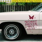 Vinyl Car Stickers South Africa - Worse Driver But Cute - TeMaRo™