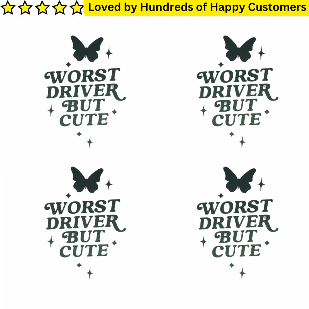 Vinyl Car Stickers South Africa - Worse Driver But Cute - TeMaRo™