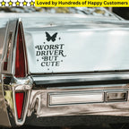 Vinyl Car Stickers South Africa - Worse Driver But Cute - TeMaRo™