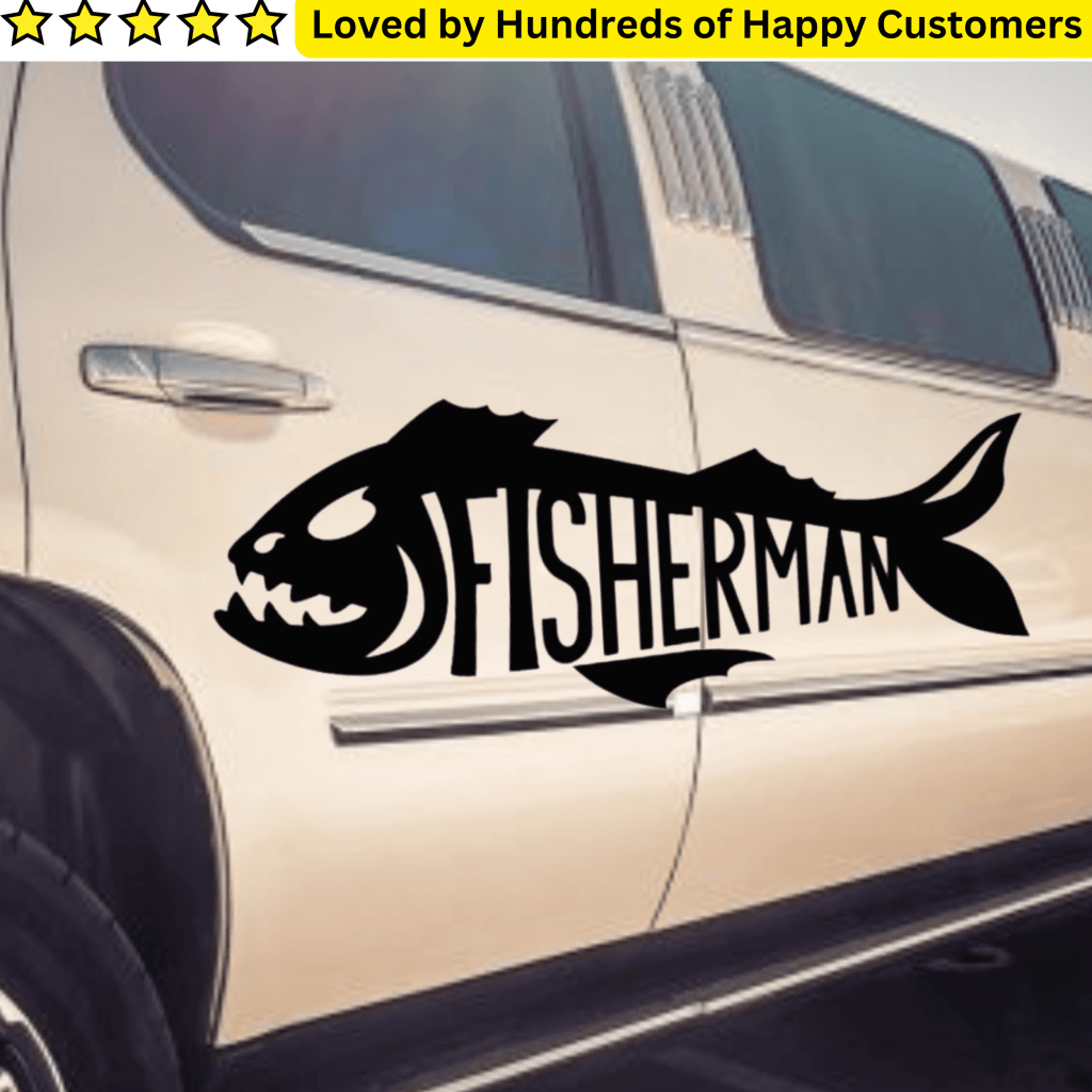 Vinyl Printing - Fisherman Decal (30x25cm) - TeMaRo™