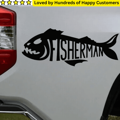 Vinyl Printing - Fisherman Decal (30x25cm)