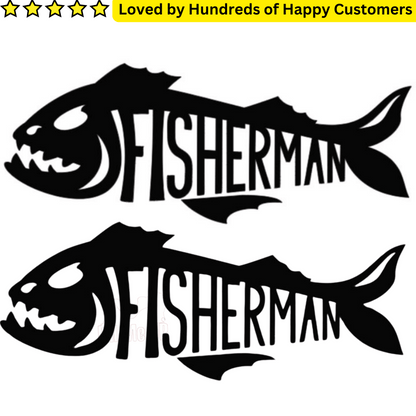 Vinyl Printing - Fisherman Decal (30x25cm)