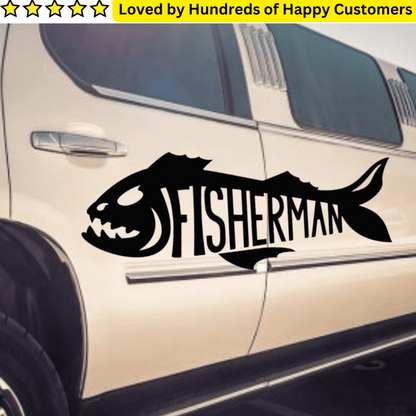 Vinyl Printing - Fisherman Decal (30x25cm)