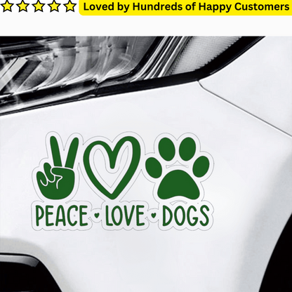 Car Decals Dogs (24.52x12.7cm)