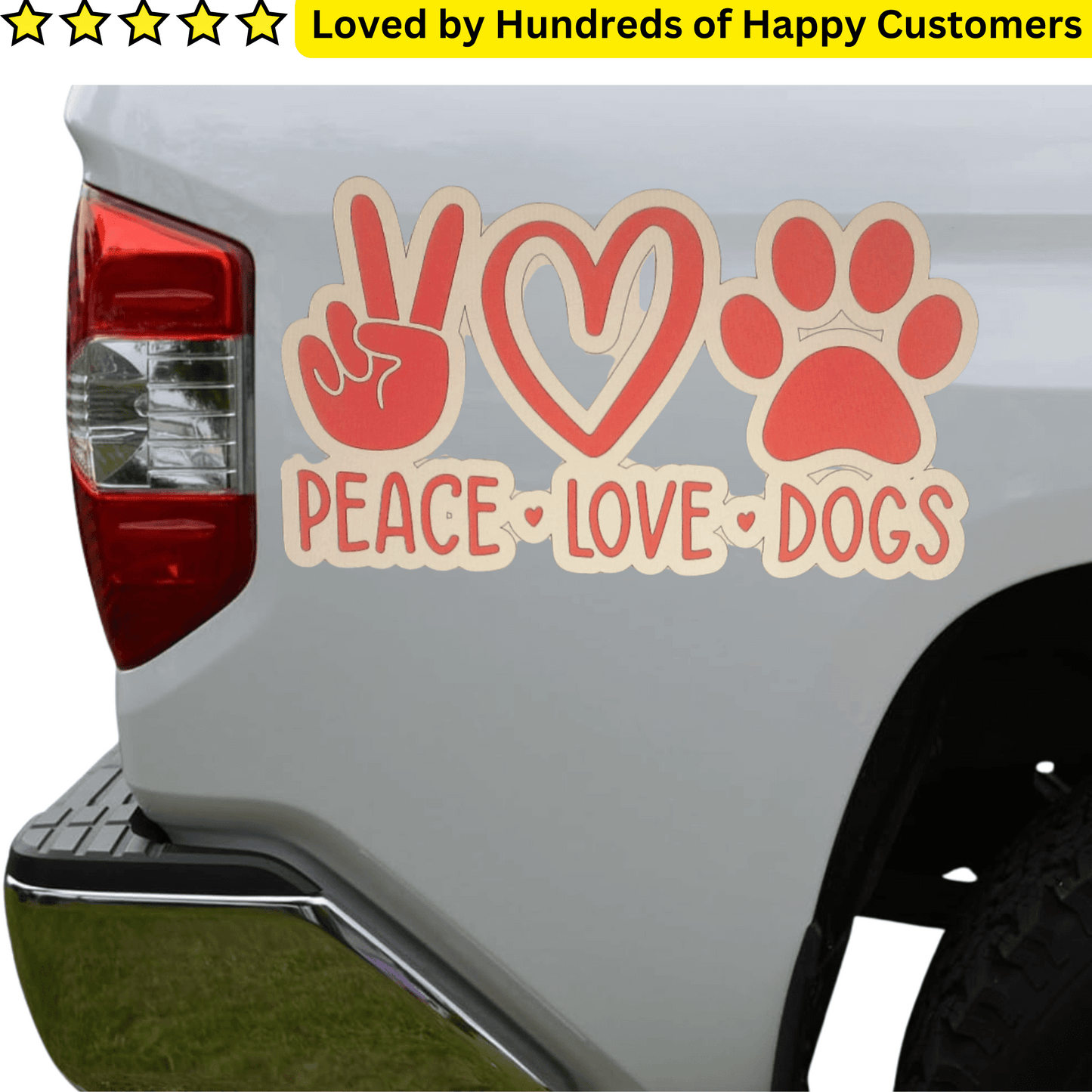 Car Decals Dogs (24.52x12.7cm)