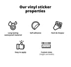 Vinyl Stickers Port Elizabeth (30x30cm) - TeMaRo™
