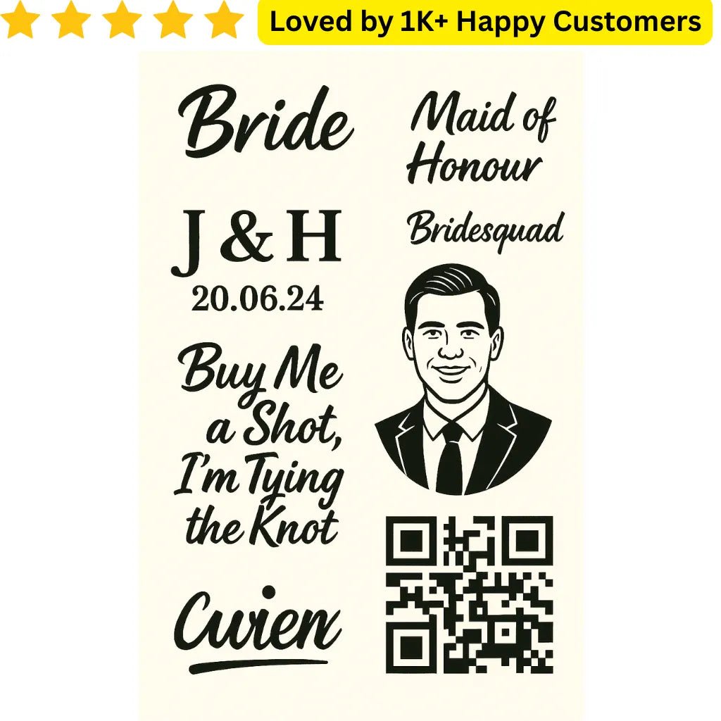 Wedding Tattoo Sheet – Print Custom Designs in SA - TeMaRo™