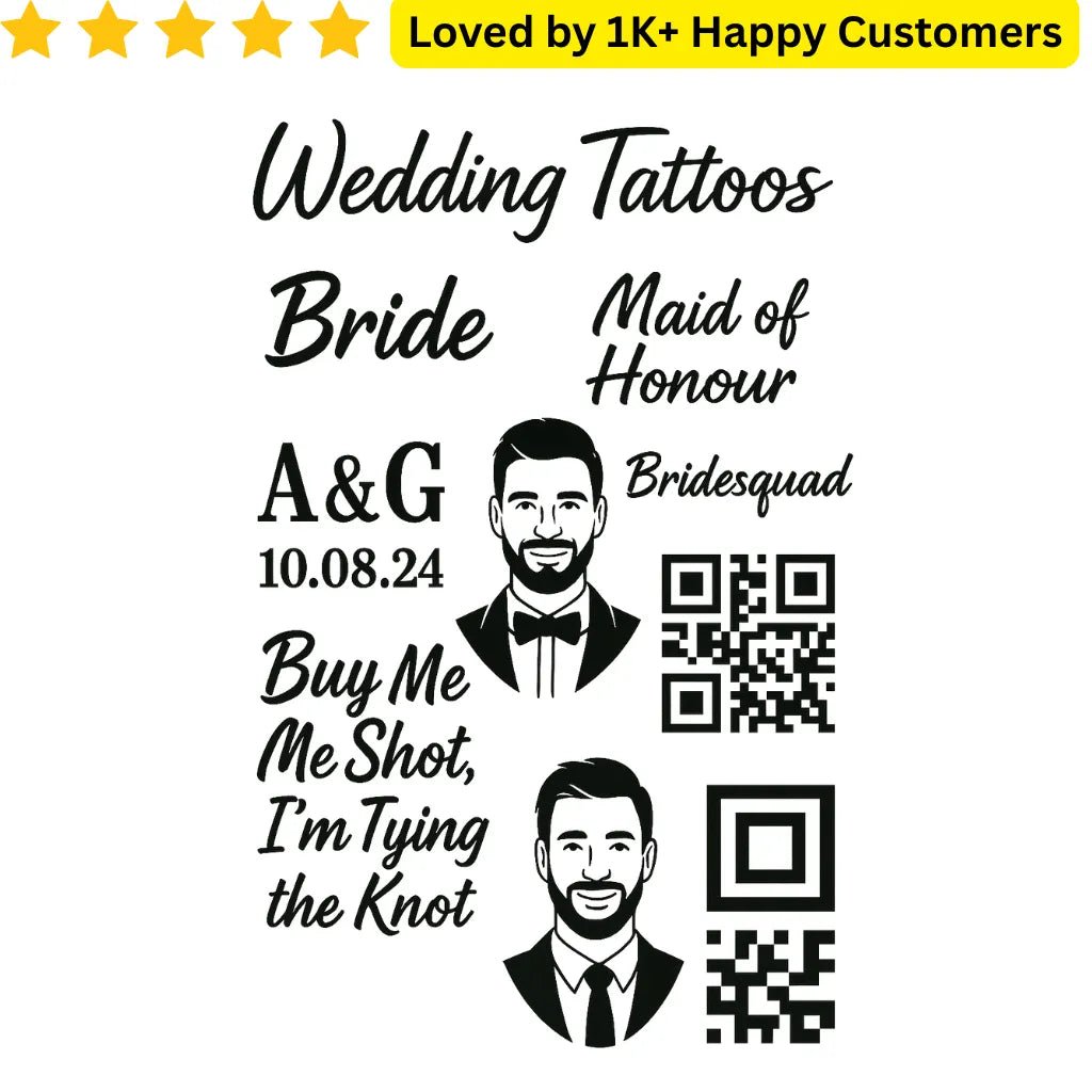Wedding Tattoo Sheet – Print Custom Designs in SA - TeMaRo™