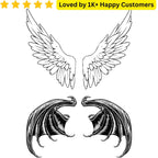 Wing Tattoos Men – Temporary Custom Artwork - TeMaRo™ 🇿🇦