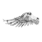 Wing Tattoos on The Arm Semi Permanent - TeMaRo™