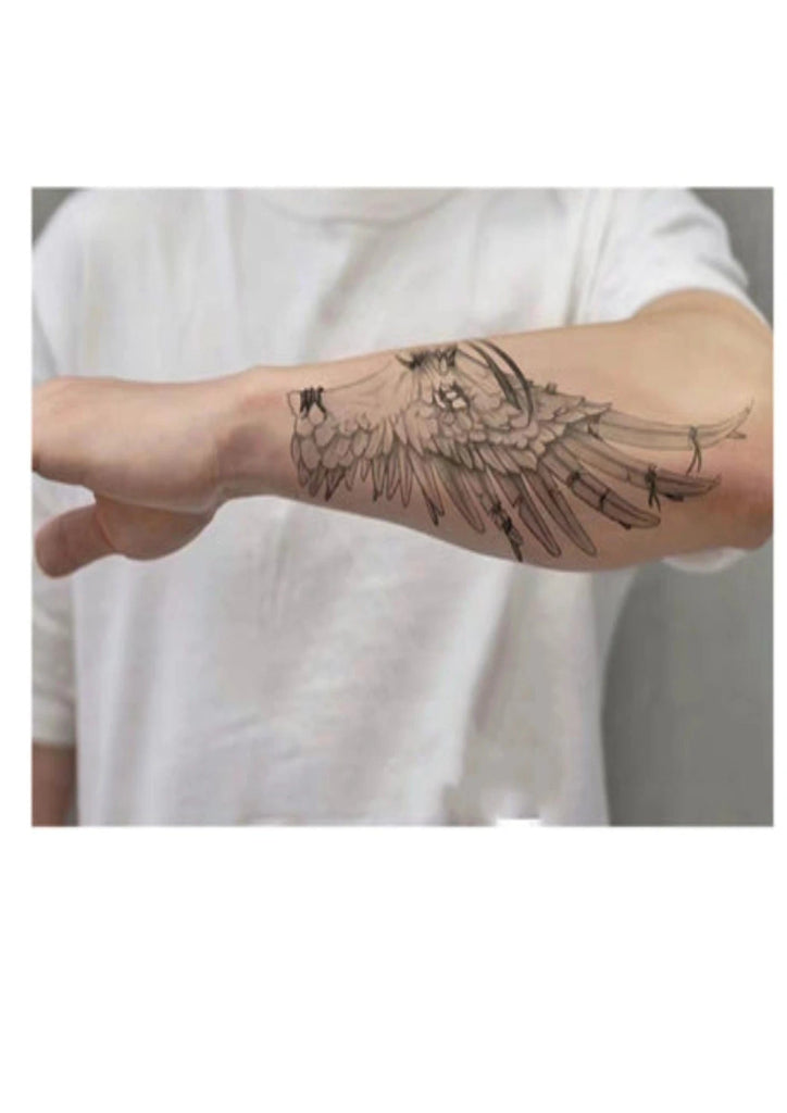 Wing Tattoos on The Arm Semi Permanent - TeMaRo™