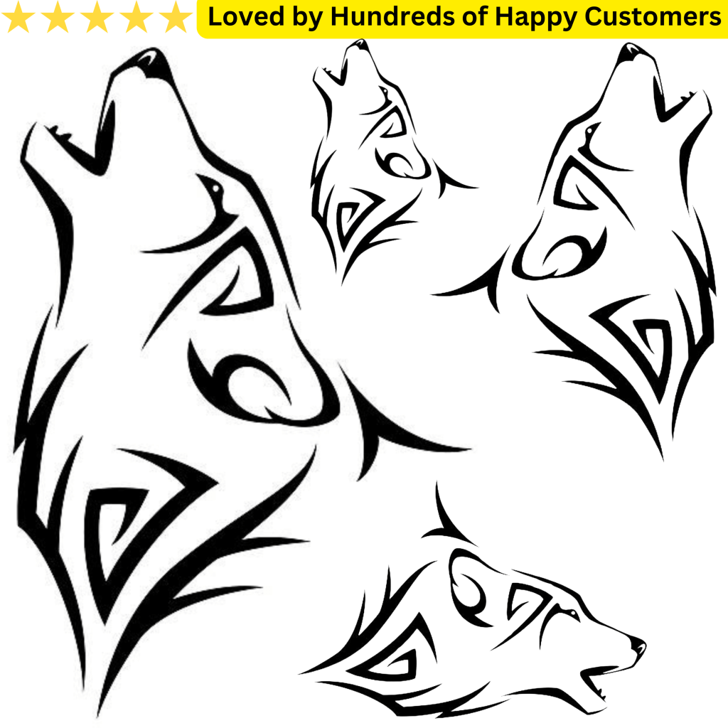 Wolf with Tribal Tattoo - TeMaRo™
