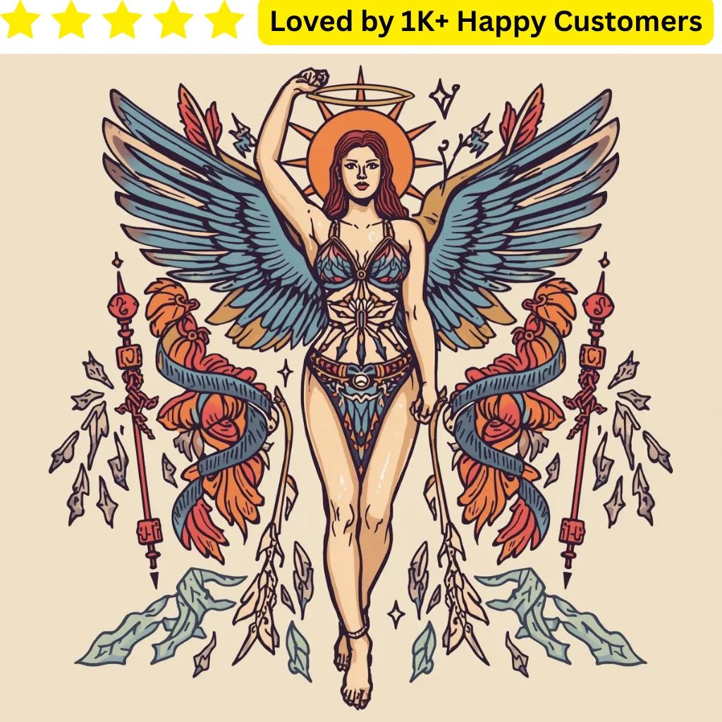 Women Angel Tattoos | Custom Artwork You Wear - TeMaRo™ 🇿🇦
