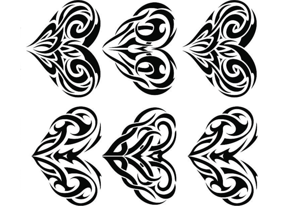 Women Leg Tattoo - Heart Tribal - TeMaRo™