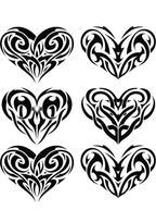 Women Leg Tattoo - Heart Tribal - TeMaRo™