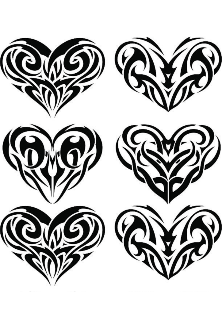 Women Leg Tattoo - Heart Tribal - TeMaRo™