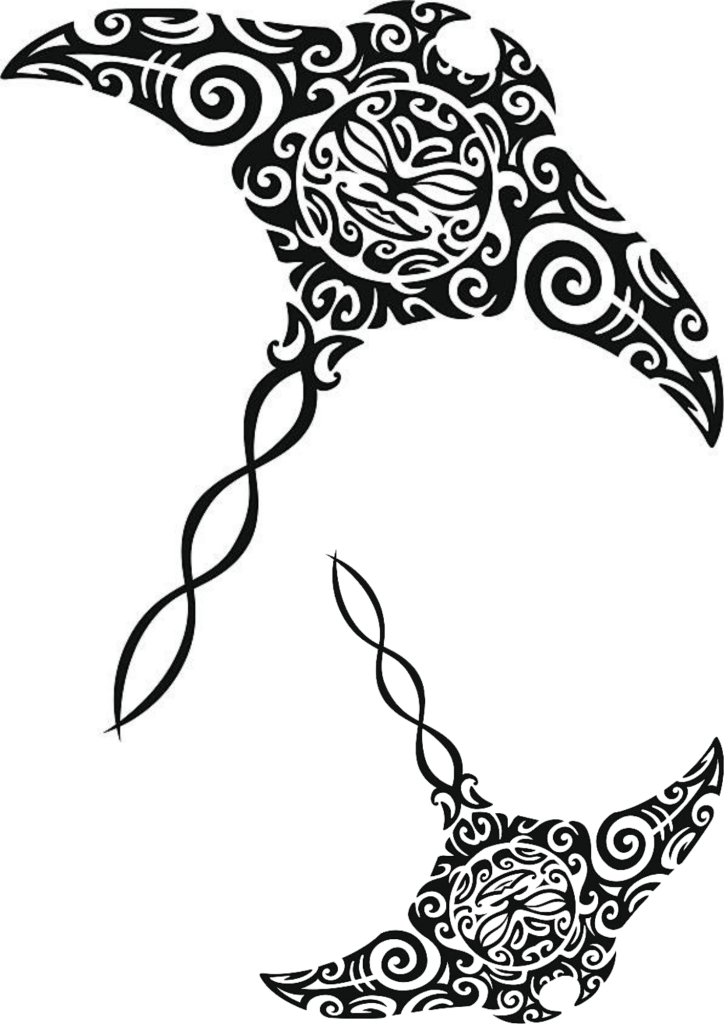 Women Tattoos Shoulder - Tribal Stingray - TeMaRo™