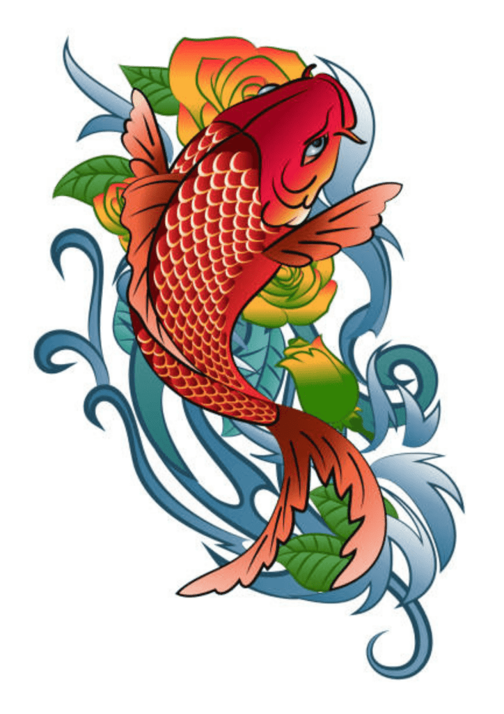 Women Tattoos Stomach - Koi Fish - TeMaRo™