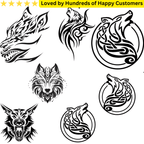 Women Wolf Tattoos | Temporary Custom Artwork - TeMaRo™ 🇿🇦